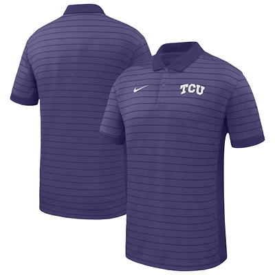 Men's Nike Purple TCU Horned Frogs 2025 Early Season Coaches Sideline Victory Stripe Performance Polo