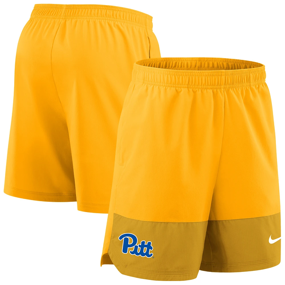 Men's Nike Gold Pitt Panthers 2025 Sideline Performance Shorts