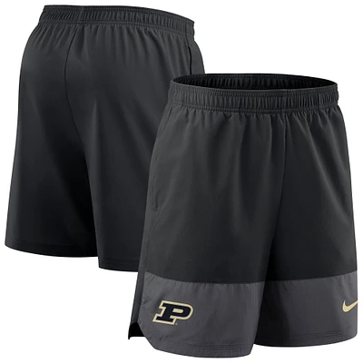 Men's Nike Black Purdue Boilermakers 2025 Sideline Performance Shorts