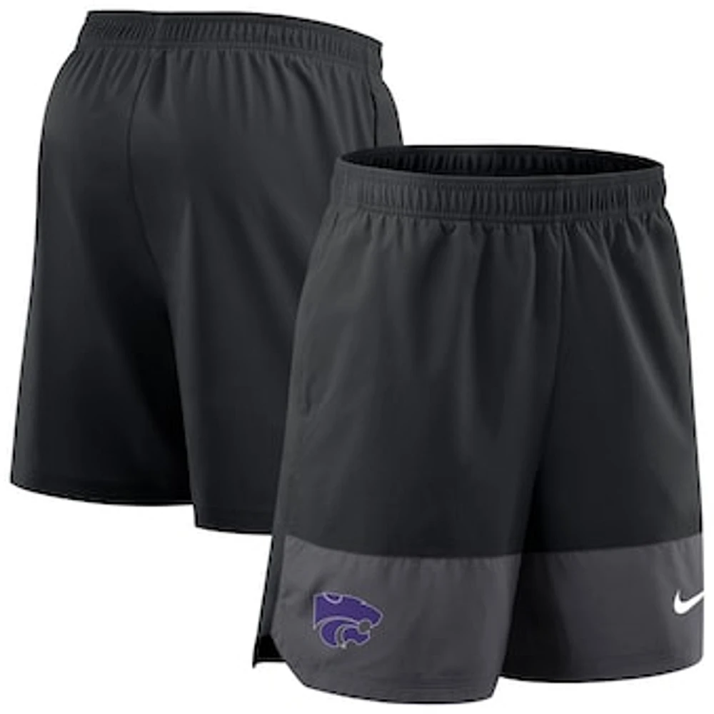 Men's Nike Black Kansas State Wildcats 2025 Sideline Performance Shorts