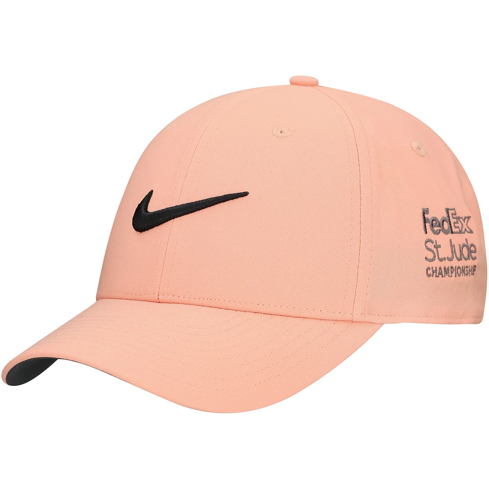 Unisex Nike Coral FedEx St. Jude Championship Performance Swoosh Club Adjustable Hat