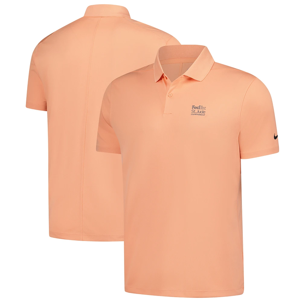 Men's Nike Orange FedEx St. Jude Championship Victory Solid Performance Polo
