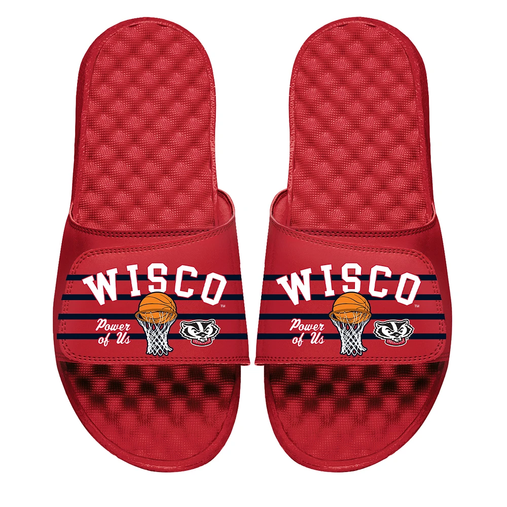 Youth ISlide Wisconsin Badgers Collage Slide Sandals