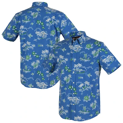 Men's Reyn Spooner Blue Seattle Seahawks Throwback Kekai Performance Button-Down Shirt