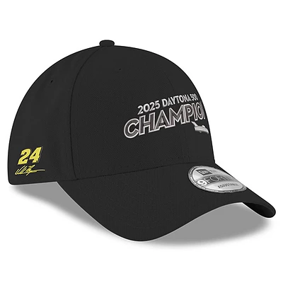 Men's New Era Black William Byron 2025 Daytona 500 Champion 9FORTY Adjustable Hat