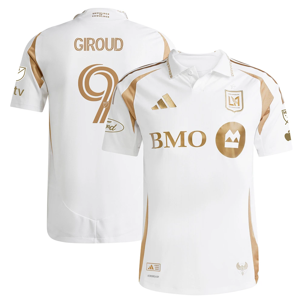 Men's adidas Olivier Giroud White LAFC 2025 Secondary Authentic Player Jersey