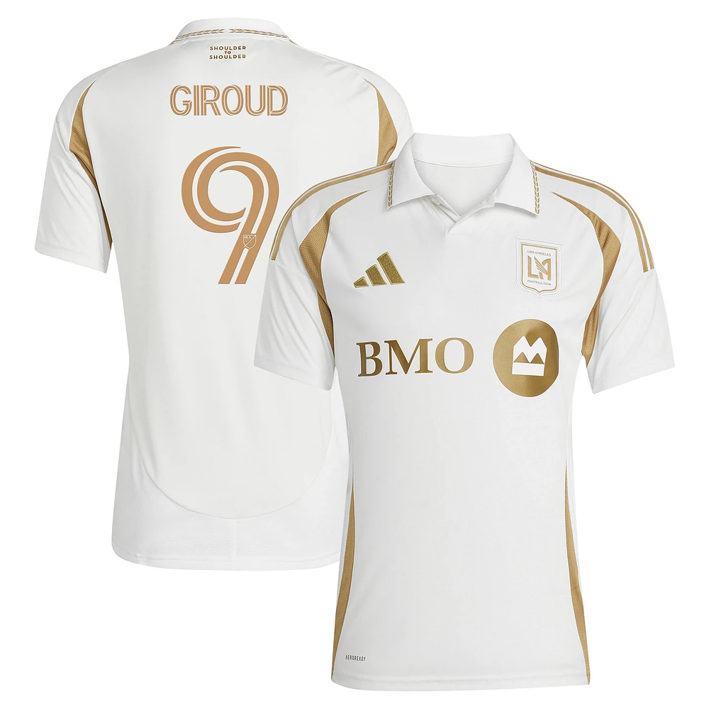 Men's adidas Olivier Giroud White LAFC 2025 Secondary Replica Player Jersey