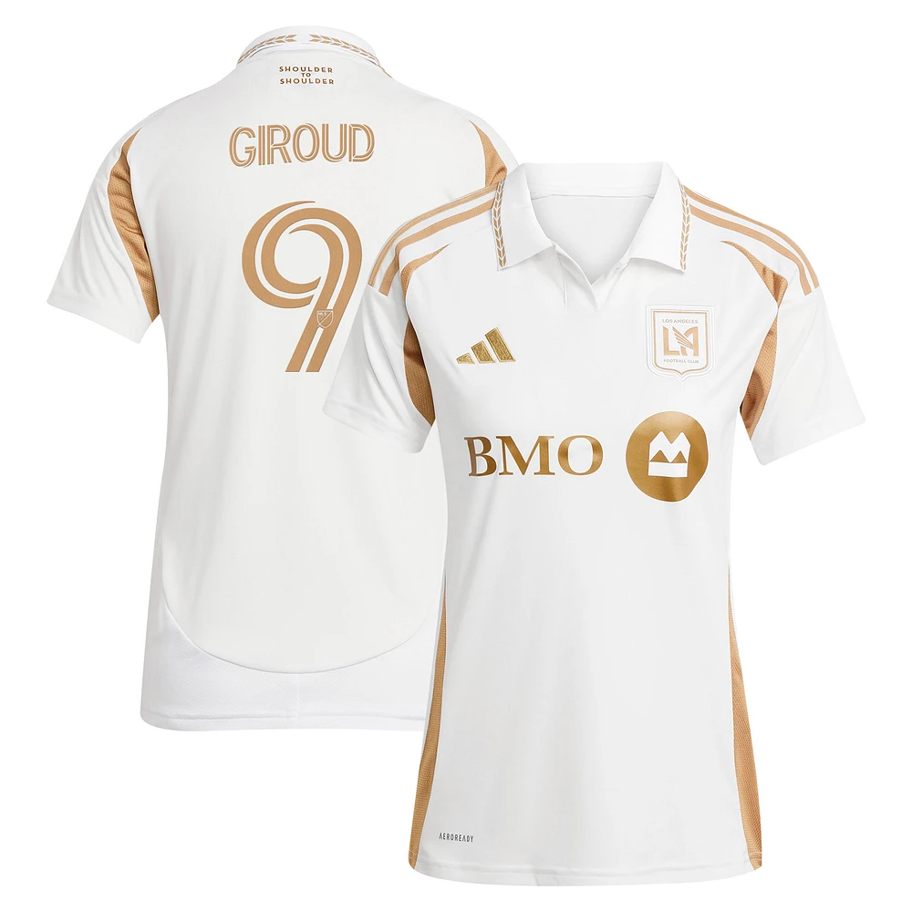 Women's adidas Olivier Giroud White LAFC 2025 Secondary Replica Player Jersey
