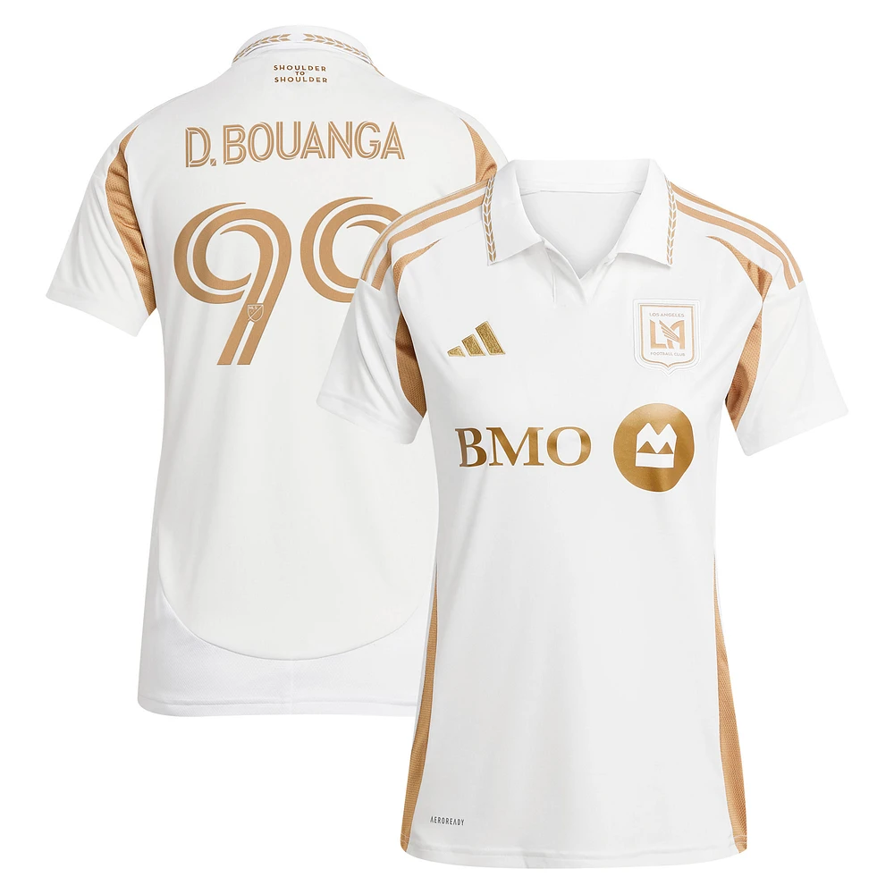 Women's adidas Denis Bouanga White LAFC 2025 Secondary Replica Player Jersey