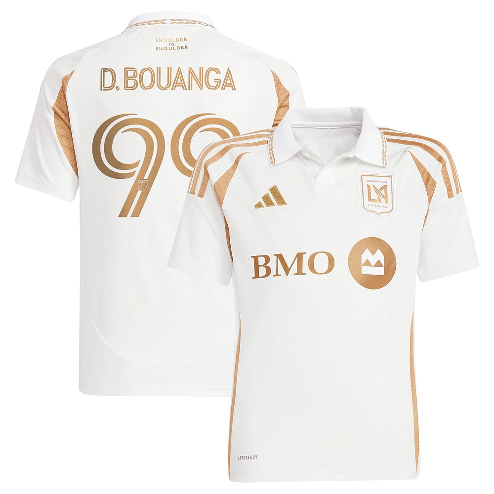 Youth adidas Denis Bouanga White LAFC 2025 Secondary Replica Player Jersey