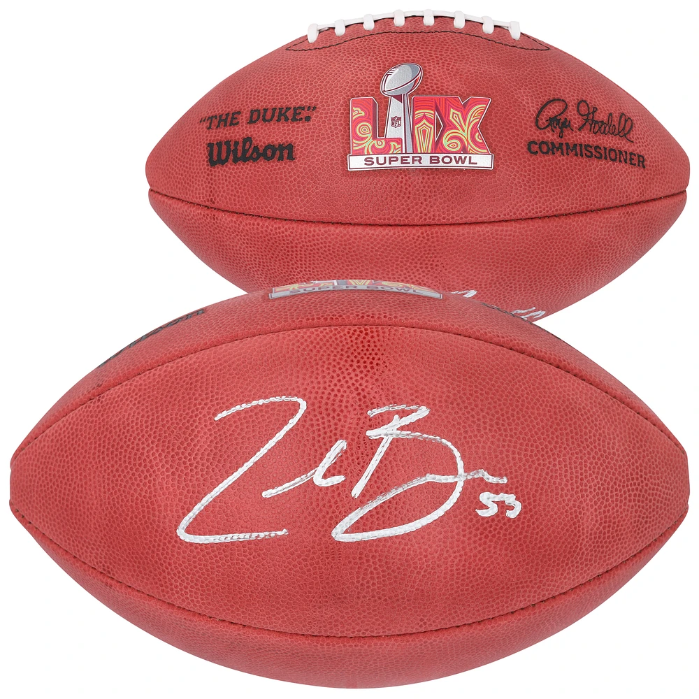 Zack Baun Philadelphia Eagles Autographed Super Bowl LIX Champions Wilson Duke Football