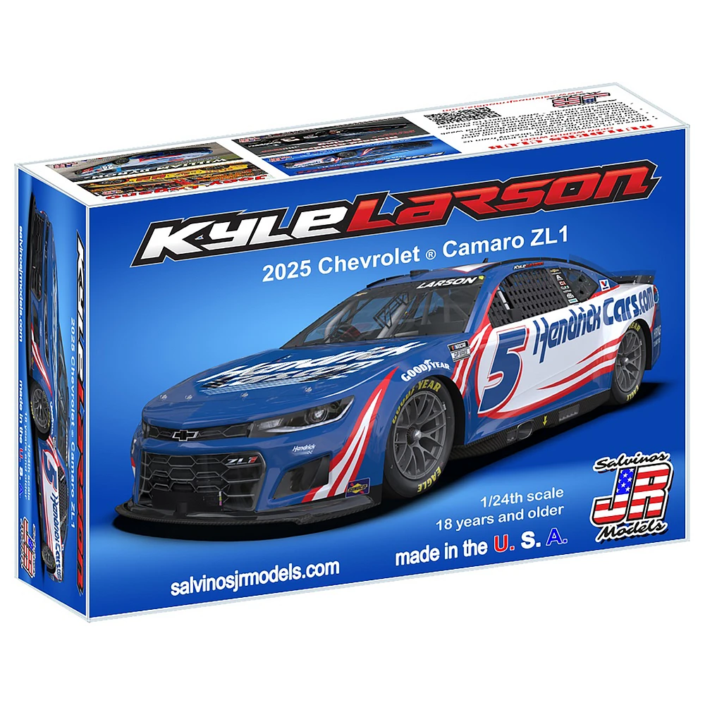 Salvinos JR Models Kyle Larson 2025 #5 HendrickCars.com 1:24 Chevrolet Camaro ZL1 Model Car Kit