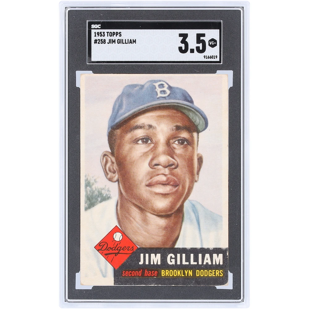Jim Gilliam Brooklyn Dodgers 1953 Topps #258 SGC Authenticated 3.5 Card