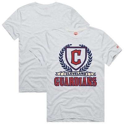 Men's Homage Ash Cleveland Guardians Hyper Local Tri-Blend T-Shirt