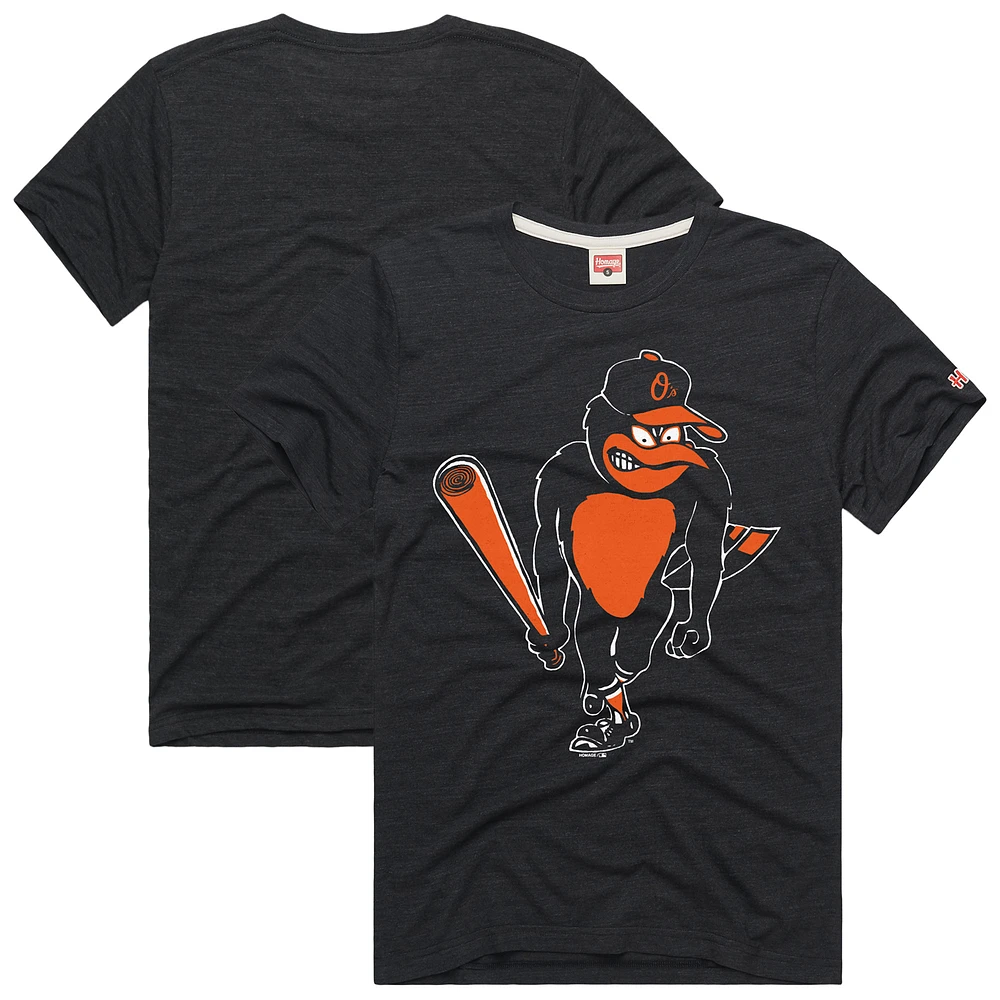 Men's Homage Charcoal Baltimore Orioles Hyper Local Tri-Blend T-Shirt
