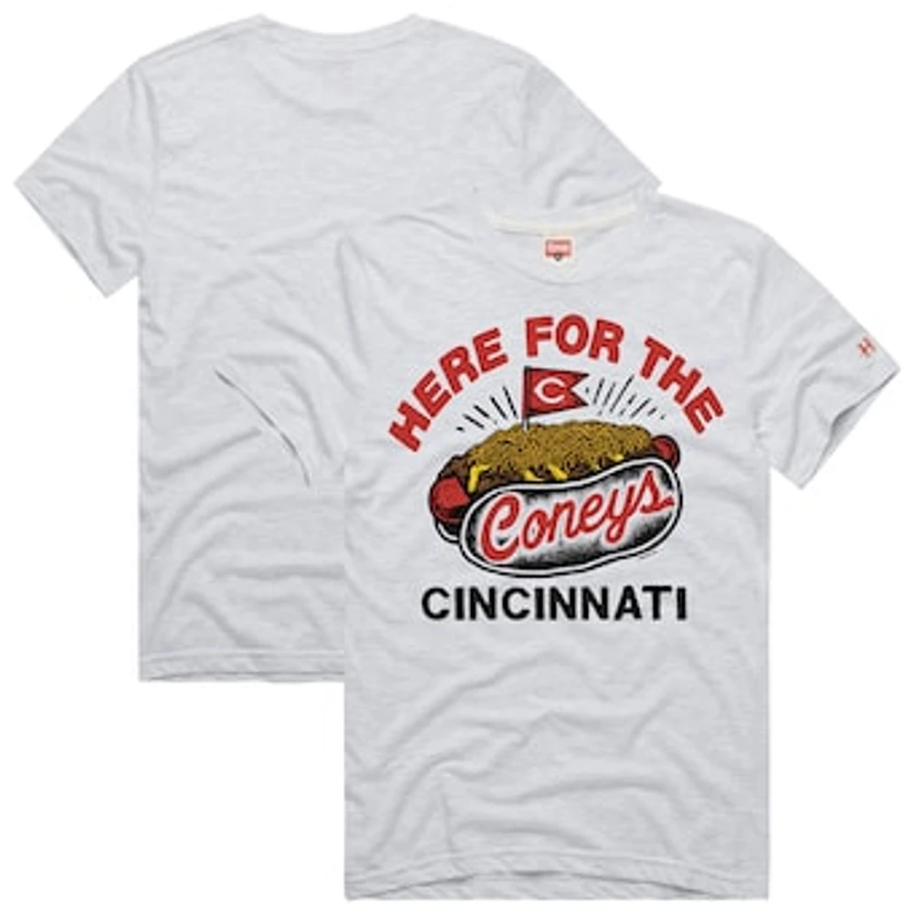Men's Homage Ash Cincinnati Reds Hyper Local Tri-Blend T-Shirt