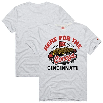 Men's Homage Ash Cincinnati Reds Hyper Local Tri-Blend T-Shirt