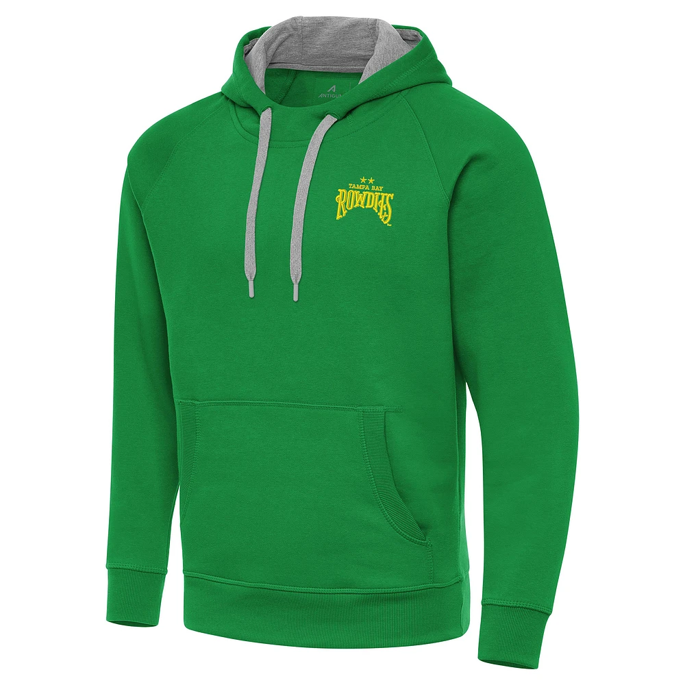 Men's Antigua Kelly Green Tampa Bay Rowdies Victory Raglan Pullover Hoodie