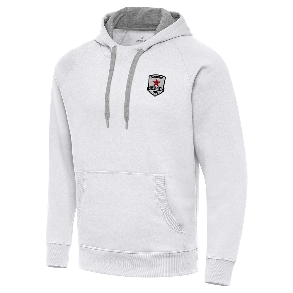 Men's Antigua Sacramento Republic FC Victory Raglan Pullover Hoodie
