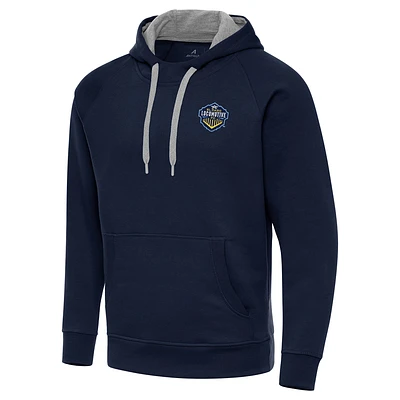 Men's Antigua Navy El Paso Locomotive FC Victory Raglan Pullover Hoodie