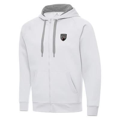 Men's Antigua San Antonio FC Victory Raglan Full-Zip Fleece Hoodie