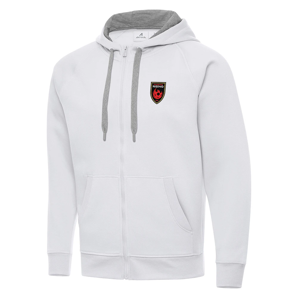 Men's Antigua Phoenix Rising FC Victory Raglan Full-Zip Fleece Hoodie