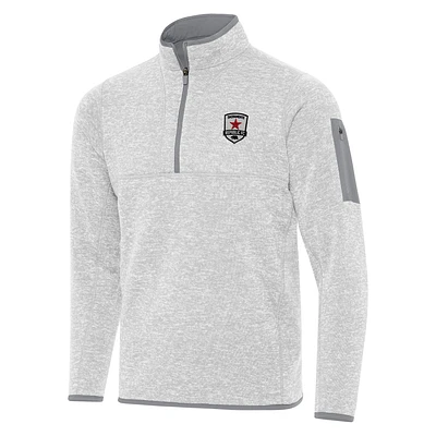 Men's Antigua Heather Gray Sacramento Republic FC Fortune Quarter-Zip Jacket