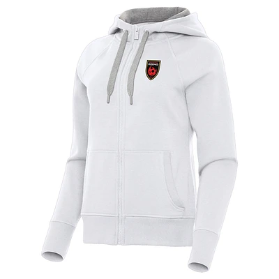 Women's Antigua Phoenix Rising FC Victory Raglan Fleece Full-Zip Hoodie