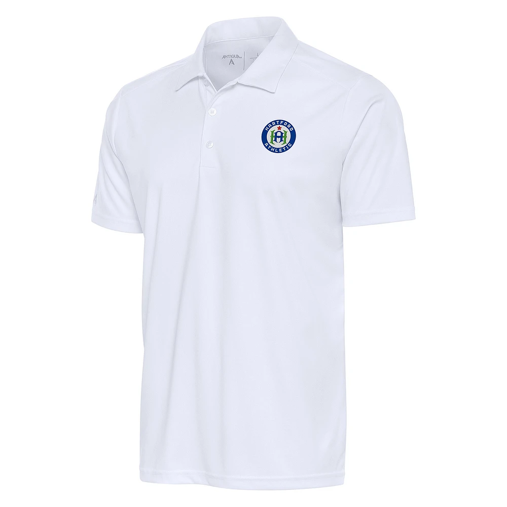 Men's Antigua White Hartford Athletic Tribute Polo