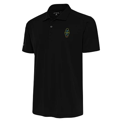 Men's Antigua Black Las Vegas Lights FC Tribute Polo
