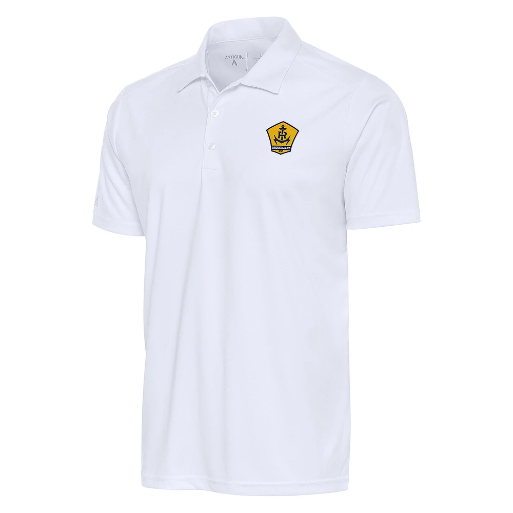 Men's Antigua White Rhode Island FC Tribute Polo