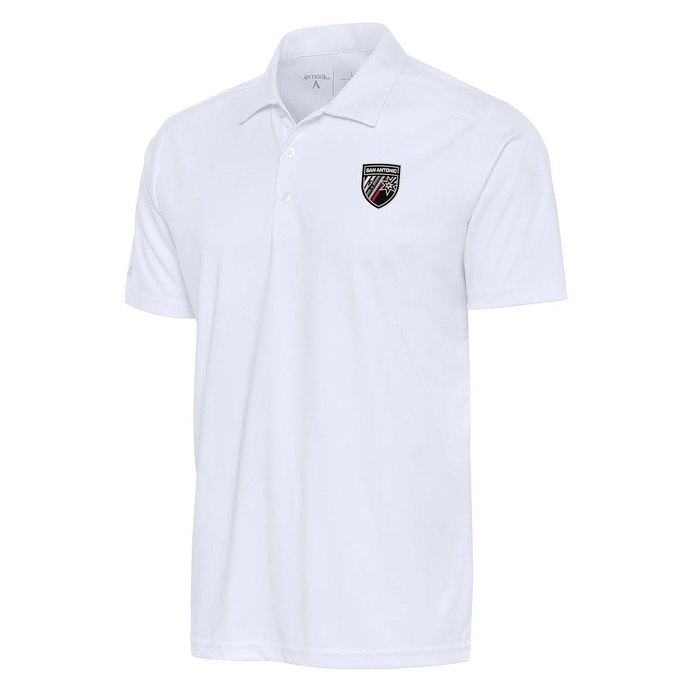 Men's Antigua White San Antonio FC Tribute Polo