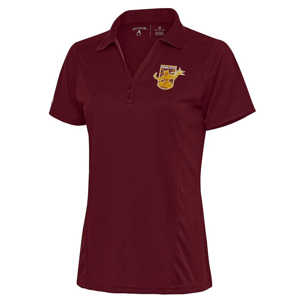 Women's Antigua Maroon Detroit City FC Tribute Polo