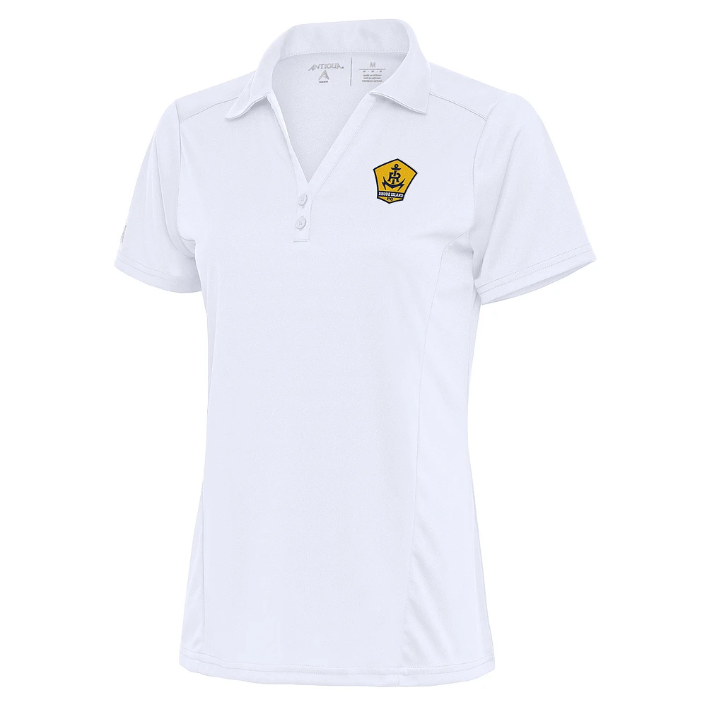 Women's Antigua White Rhode Island FC Tribute Polo