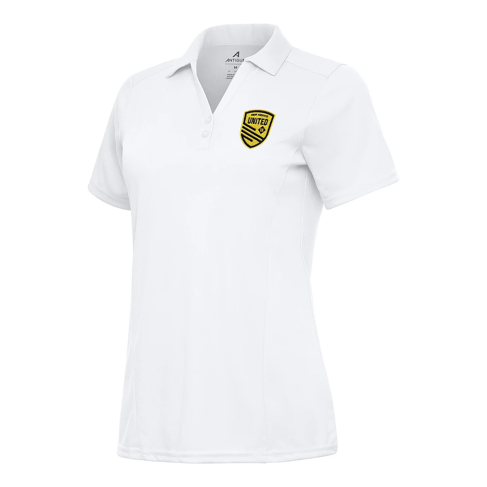 Women's Antigua White New Mexico United Tribute Polo
