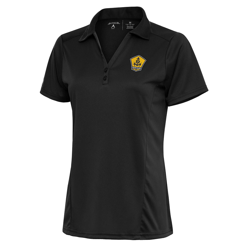 Women's Antigua Black Rhode Island FC Tribute Polo