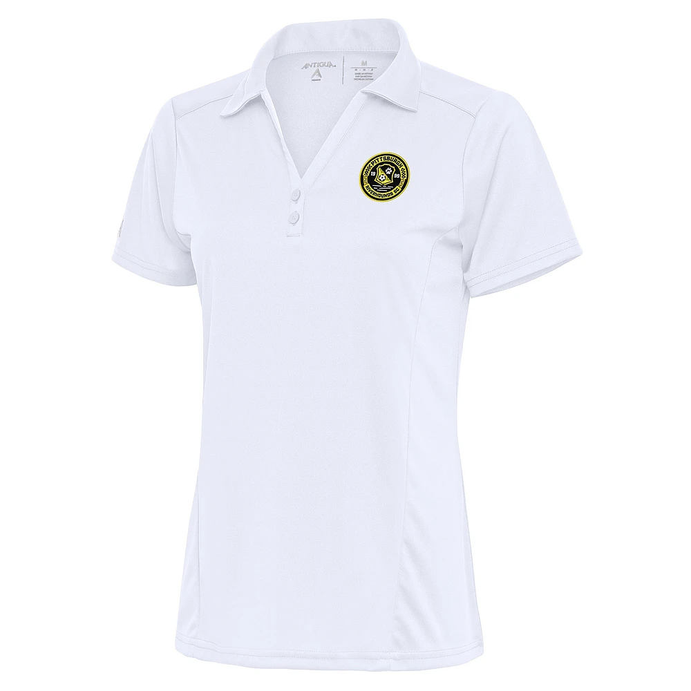 Women's Antigua White Pittsburgh Riverhounds SC Tribute Polo