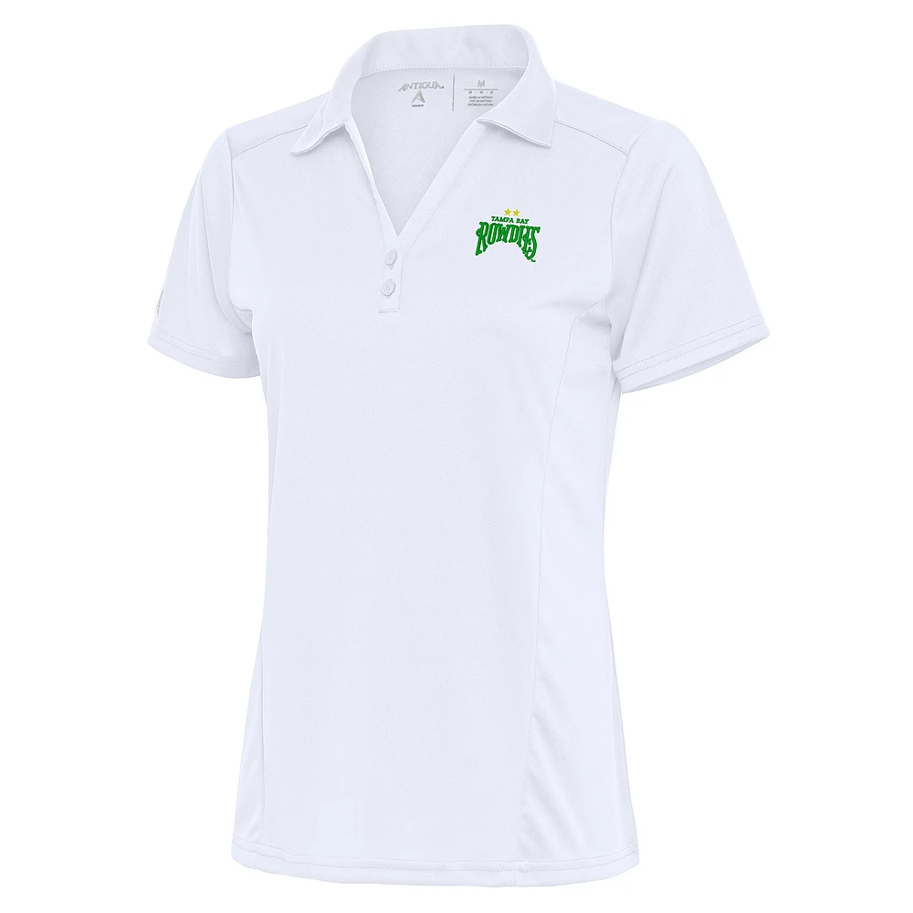Women's Antigua White Tampa Bay Rowdies Tribute Polo