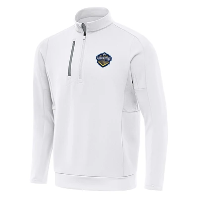Men's Antigua White El Paso Locomotive FC Generation Quarter-Zip Pullover