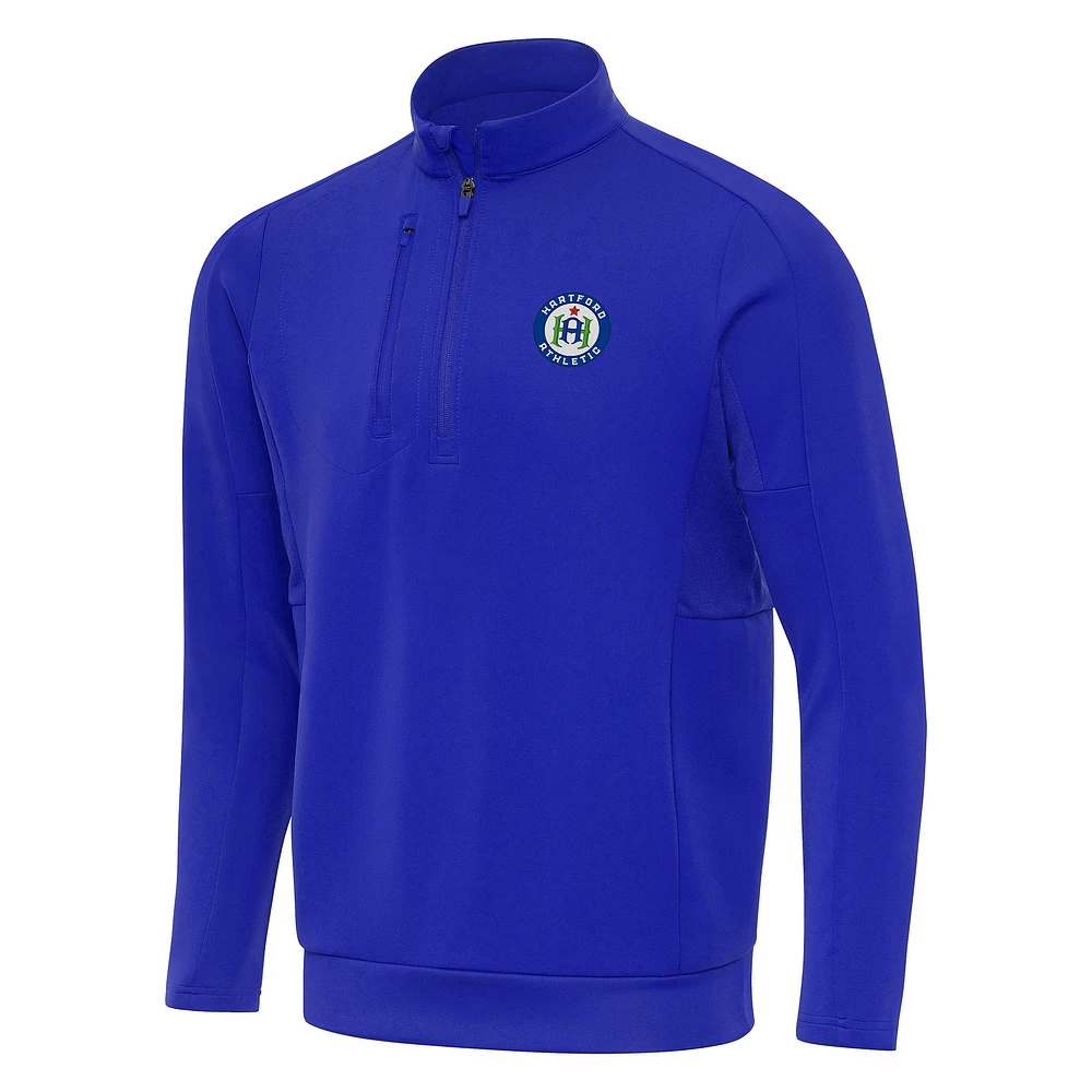 Men's Antigua Royal Hartford Athletic Generation Quarter-Zip Pullover