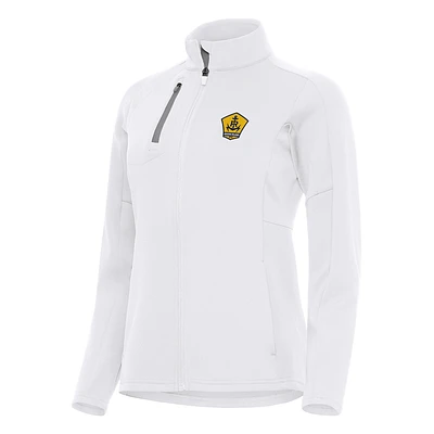 Women's Antigua White Rhode Island FC Generation Full-Zip Jacket
