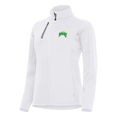 Women's Antigua White Tampa Bay Rowdies Generation Full-Zip Jacket