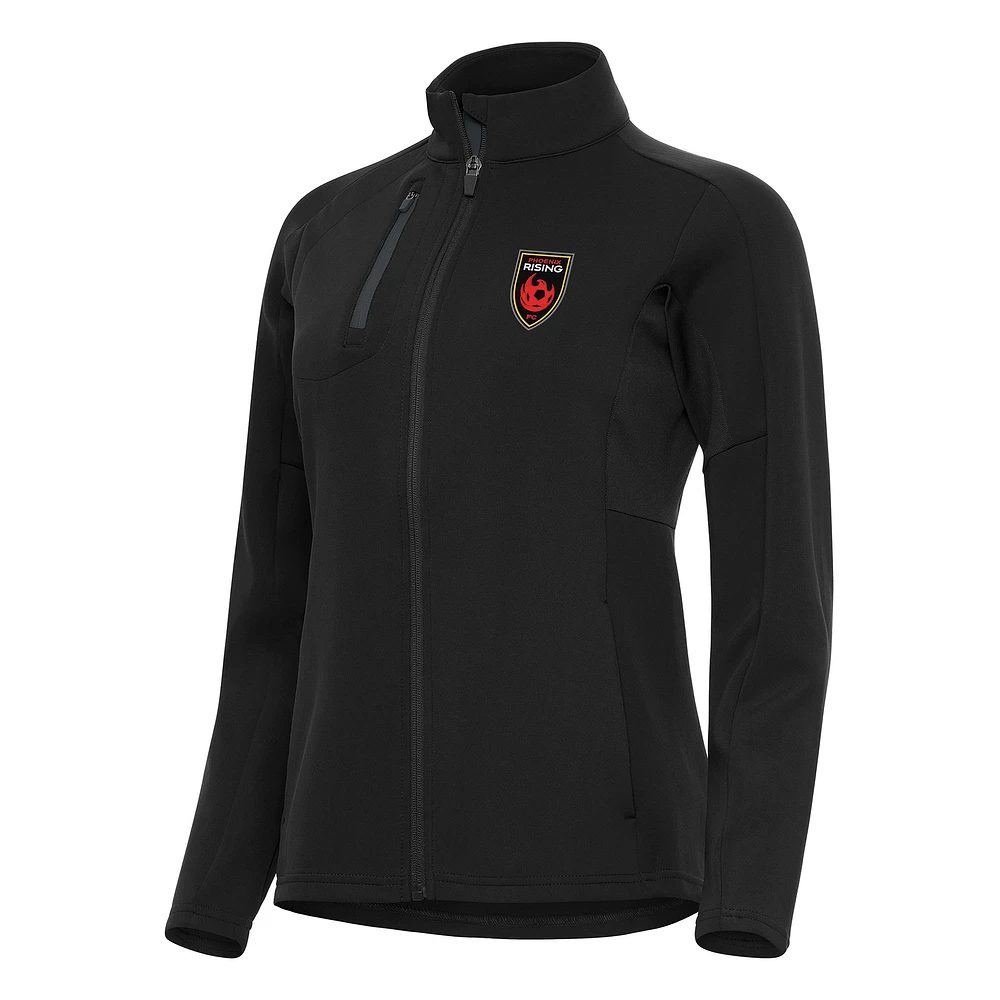Women's Antigua Black Phoenix Rising FC Generation Full-Zip Jacket