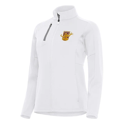 Women's Antigua White Detroit City FC Generation Full-Zip Jacket