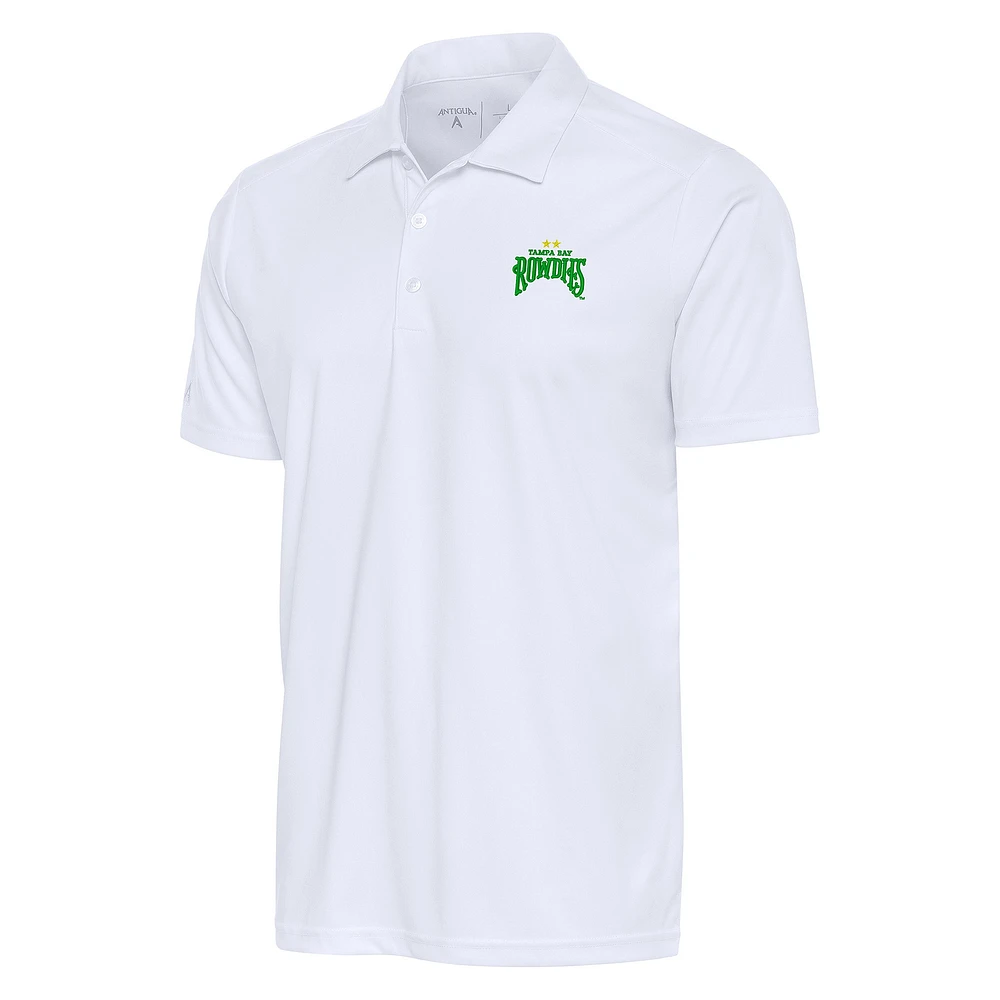 Men's Antigua White Tampa Bay Rowdies Big & Tall Tribute Polo