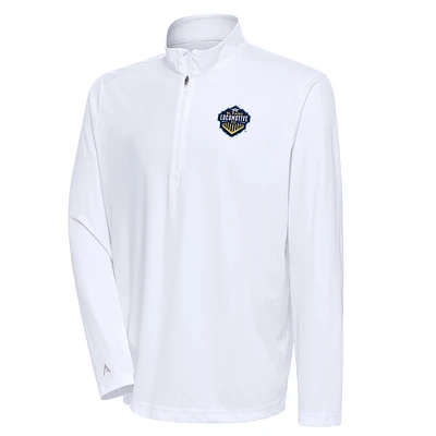 Men's Antigua White El Paso Locomotive FC Tribute Quarter-Zip Top