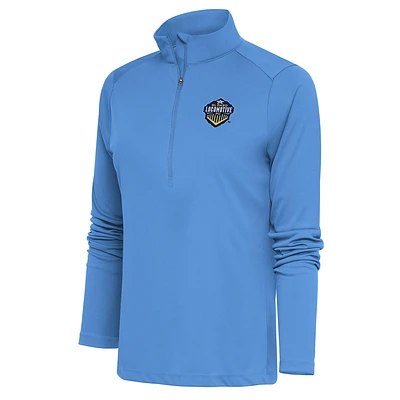 Women's Antigua Powder Blue El Paso Locomotive FC Tribute Half-Zip Pullover