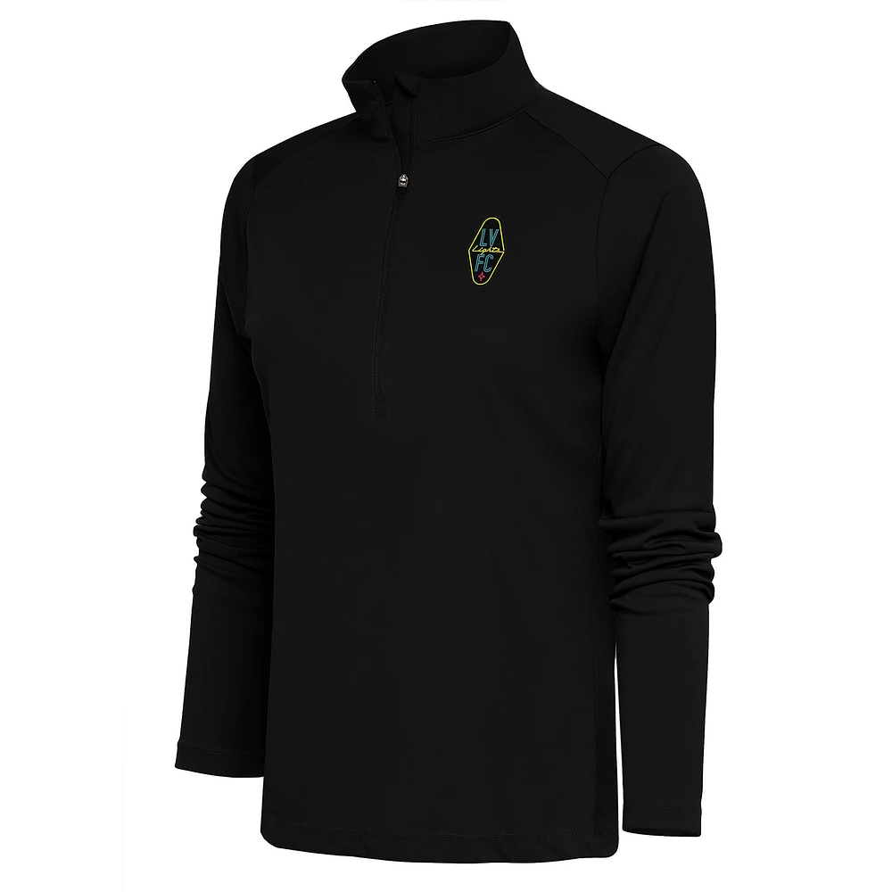 Women's Antigua Black Las Vegas Lights FC Tribute Half-Zip Pullover