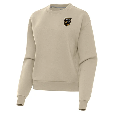 Women's Antigua Khaki Birmingham Legion FC Victory Fleece Pullover Sweatshirt