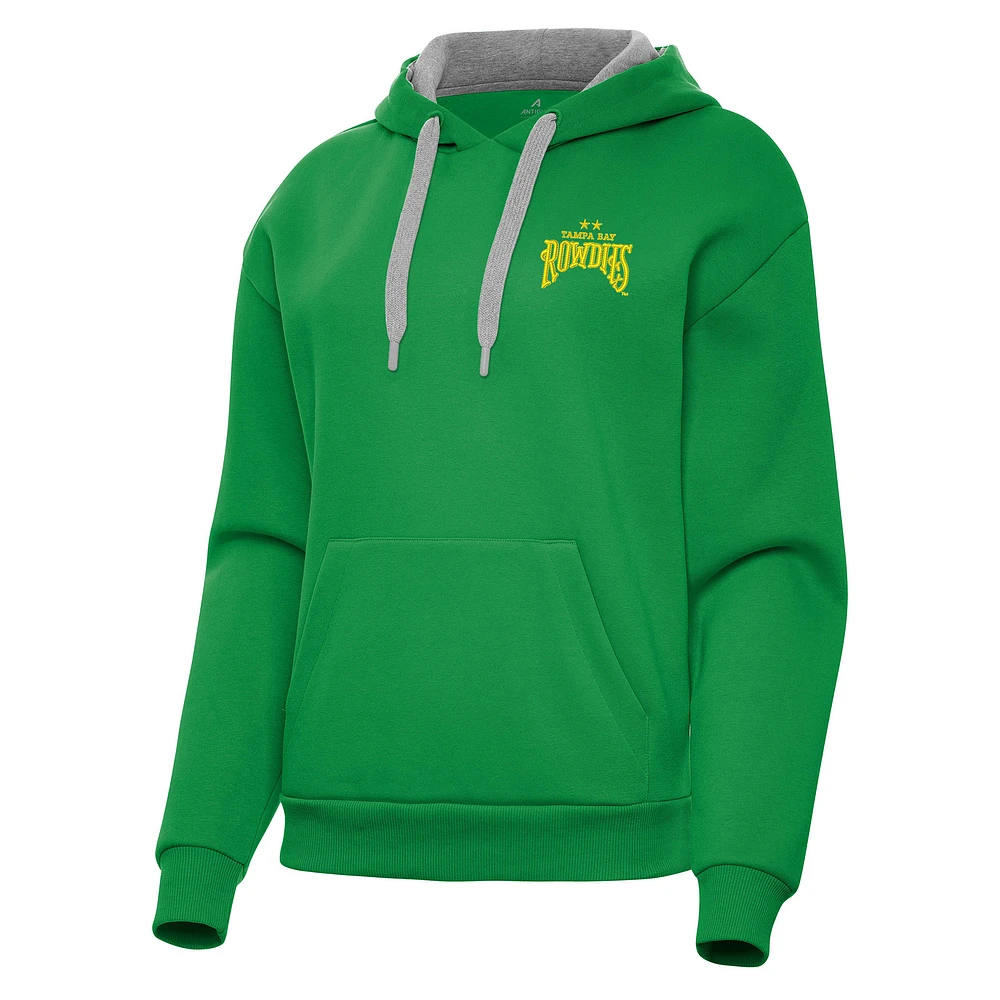 Women's Antigua Kelly Green Tampa Bay Rowdies Victory Pullover Hoodie